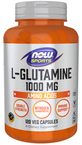 Now Foods L-GLUTAMINE 1000mg L-Glutamina 120 kaps