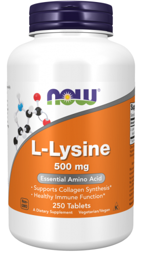 NOW Foods L-LIZYNA l-lisyne 500mg 250 tab lizyna