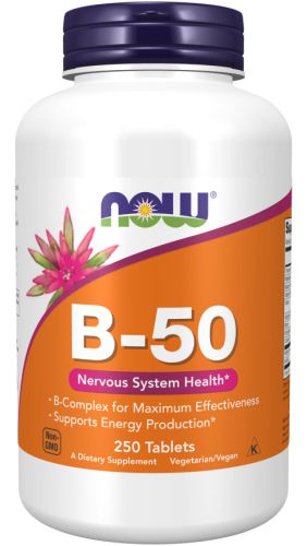 NOW Foods B50 B-50 WITAMINA B KOMPLEKS complex 250 tab