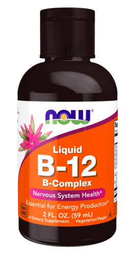 NOW Foods WITAMINA B KOMPLEKS B12 w płynie 59ml