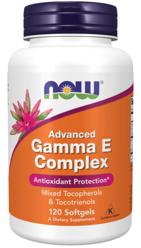 NOW Foods WITAMINA E COMPLEX tokoferole + tokotrienole Gamma E 120 kaps.
