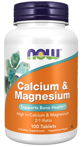 NOW FOODS Calcium Magnesium WAPŃ MAGNEZ Skurcze MIĘŚNIE KOŚCI