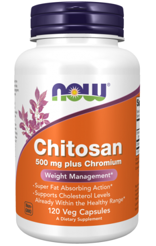 NOW Foods Chitosan + Chrom Odchudzanie Spalacz 120 kaps