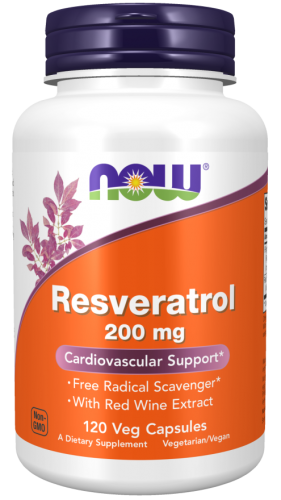 NOW Foods Resweratrol 200mg NATURALNY RESVERATROL