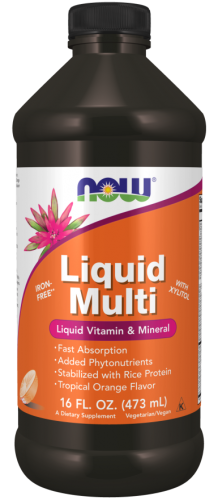 NOW Foods Liquid MULTI NATURALNE WITAMINY MINERAŁY Multiwitamina
