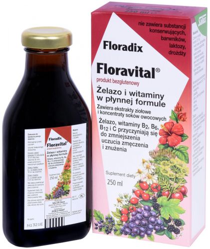FLORADIX Floravital ŻELAZO I WITAMINY Wit C B6 B12