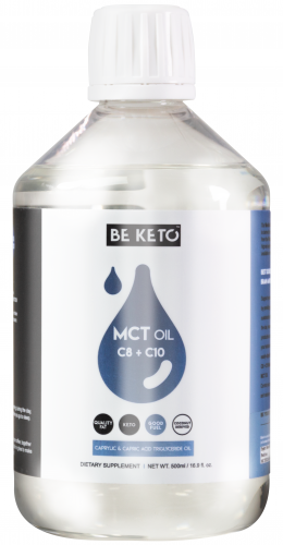 BE KETO OLEJ MCT C8+C10 Kwas kaprylowy KETONY 500 ml