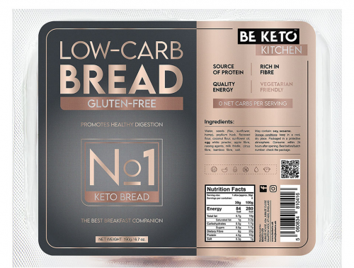 BE KETO CHLEB LOW CARB BEZGLUTENOWY 190g ENERGIA