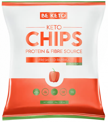 BE KETO CHIPSY LOW CARB PROTEINOWE PAPRYKOWE