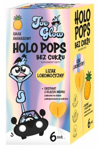 HOLOPOPS Lizak Lokomocyjny LIZAKI BEZ CUKRU na chorobę lokomocyjną DLA DZIECI