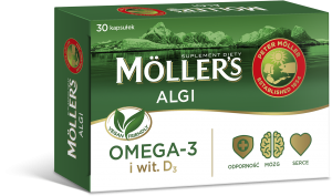 Algi Moller\'s OMEGA 3 DHA EPA z alg ROŚLINNE dla VEGAN
