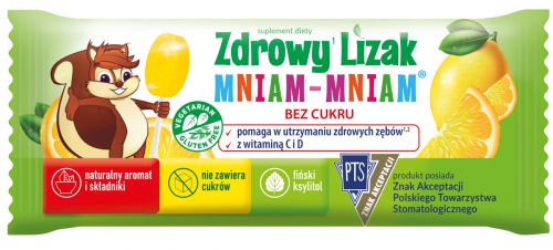 ZDROWY LIZAK Mniam-Mniam WITAMINA C D3 Cytryna