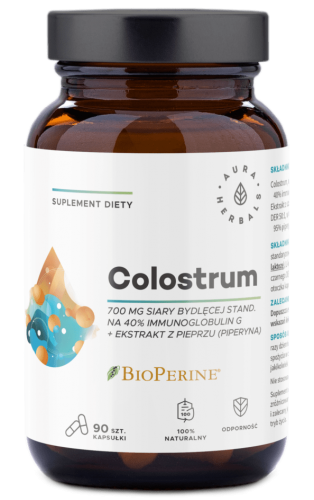 Aura Herbals COLOSTRUM 700mg + PIPERYNA BioPerine