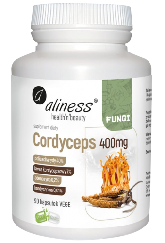 ALINESS Fungi CORDYCEPS Kordyceps 400mg STANDARYZOWANY