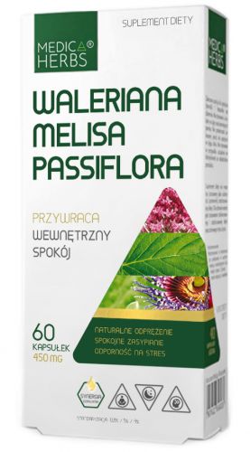 Medica Herbs WALERIANA MELISA Passiflora RELAKS