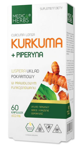 Medica Herbs KURKUMA +  PIPERZ piperyna CURCUMA