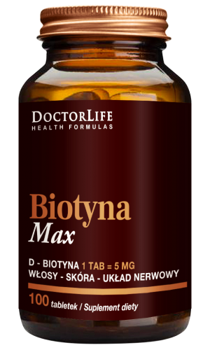 Doctor Life BIOTYNA MAX D-Biotyna 5000 WŁOSY SKÓRA