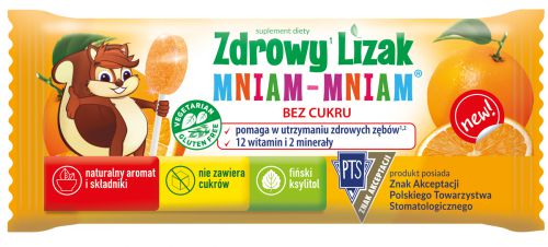 ZDROWY LIZAK Mniam-Mniam WITAMINA C D3 Pomarańcza