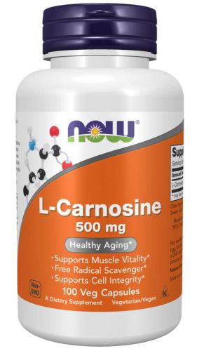 NOW Foods Carnosine L- KARNOZYNA 500mg 100 kaps.