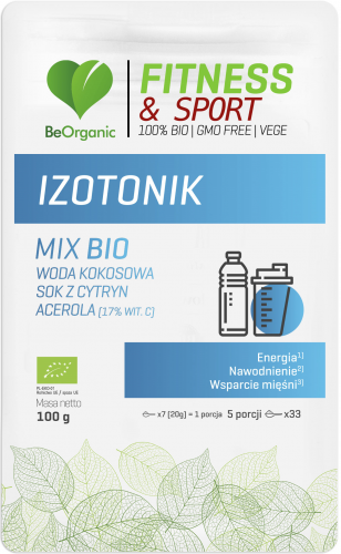 BeOrganic IZOTONIK woda kokosowa Acerola MIX BIO