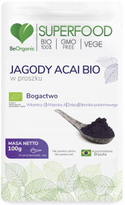 BeOrganic JAGODY ACAI Bio w proszku 100g 14/09/ 2023r
