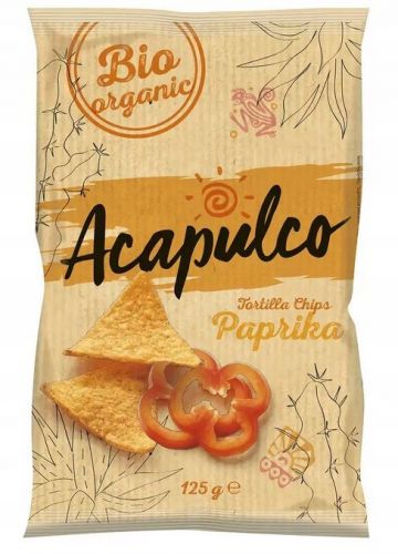 Acapulco NACHOSY CHIPSY BIO o smaku paprykowym ORGANICZNE BEZ ULEPSZACZY