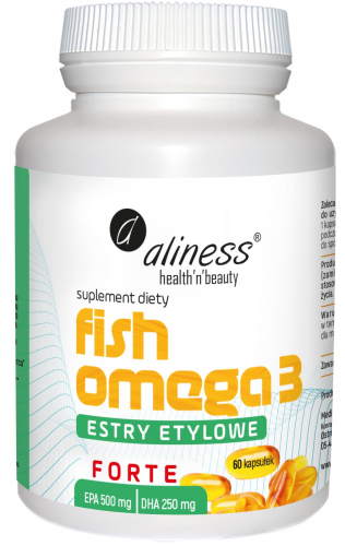 ALINESS Fish Omega 3 FORTE Estry 500/250mg EPA DHA KWASY OMEGA-3 WZROK MÓZG