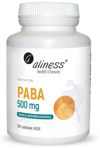 Aliness PABA B10 kwas p-aminobenzoesowy 500 mg aminokwasy