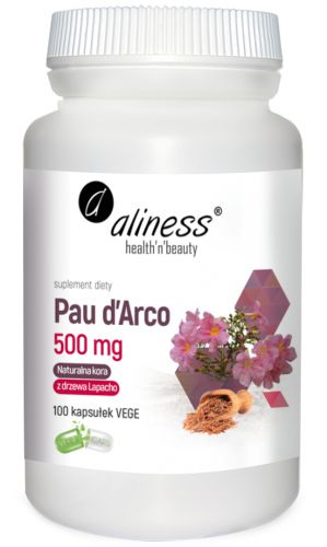 Aliness PAU D\'ARCO 500 mg Lapacho JELITA PASOŻYTY