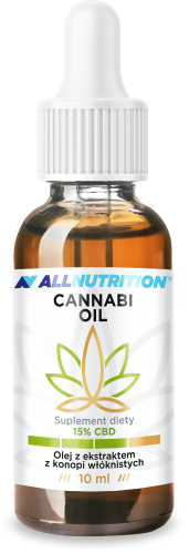 ALLNUTRITION OLEJEK CBD CANNABI OIL 15% 10ml OLEJ KONOPNY RELAKS STRES SEN