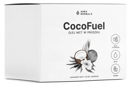 AURA HERBALS CocoFuel OLEJ MCT Z KOKOSA saszetki KETO KONTROLA WAGI