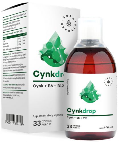 Aura Herbals CYNKDROP CYNK + B6 B12 500ml