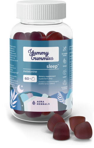 Aura Herbals MELATONINA ŻELKI Yummy Gummies Sleep ZDROWY SEN