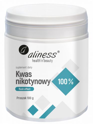 Aliness KWAS NIKOTYNOWY 100% niacyna B3 flush effect 100g