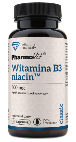 Pharmovit Witamina B3 Niacyna 500 mg 60 kaps