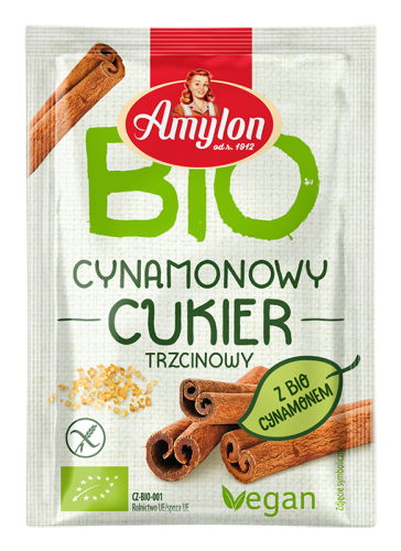 EKOLOGICZNY CUKIER CYNAMONOWY BIO TRZCINOWY 20g AMYLON