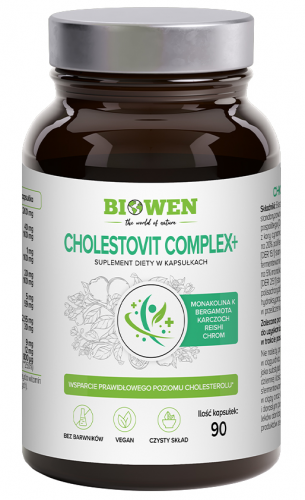 BIOWEN Cholestovit Complex+ KARCZOCH CZERWONY RYŻ Reishi CHOLESTEROL