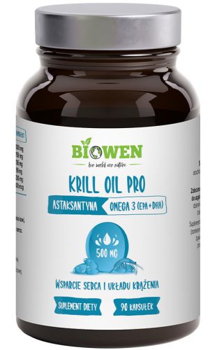 BIOWEN Krill Oil Pro OLEJ Z KRYLA ARKTYCZNEGO ASTAKSANTYNA OMEGA-3 EPA DHA