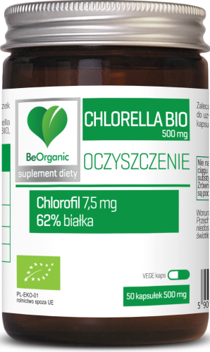 BeOrganic Chlorella BIO 500mg 50 kaps Aliness