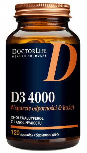 Doctor Life WITAMINA D3 4000 w oleju MCT 120k ODPORNOŚĆ KOŚCI