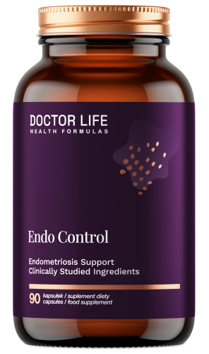 DOCTOR LIFE Endo Control KWERCETYNA RESWERATROL Endometrioza NAC KURKUMA