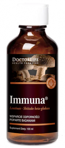 DOCTOR LIFE Immuna BETA GLUKAN Shiitake Grzyby ODPORNOŚĆ 100ml