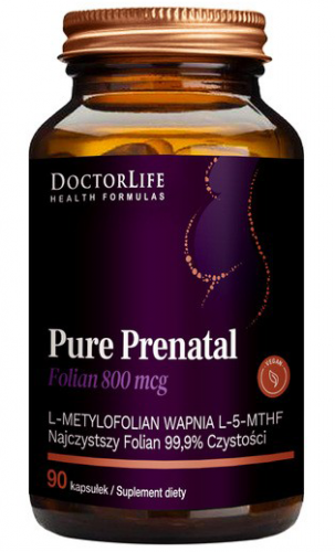 DOCTOR LIFE Pure Prenatal KWAS FOLIOWY 5-MTHF folian CIĄŻA