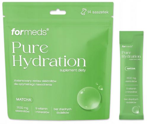 ForMeds ELEKTROLITY Pure Hydration Matcha SÓD POTAS Magnez B12 ENERGIA