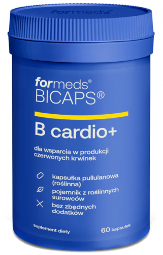 ForMeds Bicaps B CARDIO witamina B12 B6 kwas foliowy 60 kaps kardio