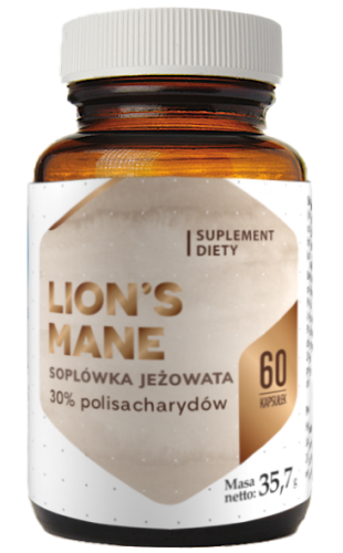 HEPATICA Lion\'s Mane SOPLÓWKA JEŻOWATA EKSTRAKT Grzyby PAMIĘĆ MÓZG