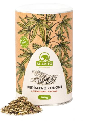 SLAVITO HERBATA Z KONOPI cannabis 100g dr Czerniak herbatka z hibiskusem moringą