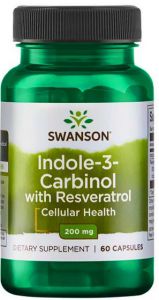 SWANSON Indole 3 Carbinol RESWERATROL 60 kaps.