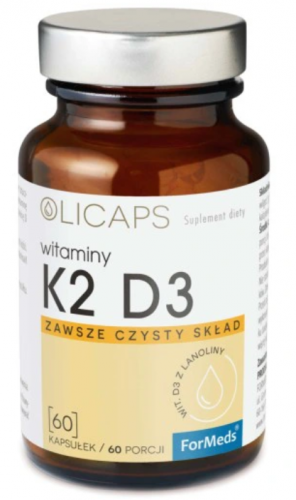 ForMeds OLICAPS witamina D3 K2 MK-7 naturlne 60k