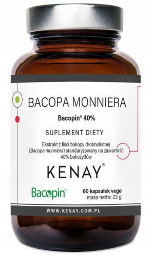 Kenay BACOPA MONNIERA EKSTRAKT Bacopin MÓZG PAMIĘĆ KONCENTRACJA